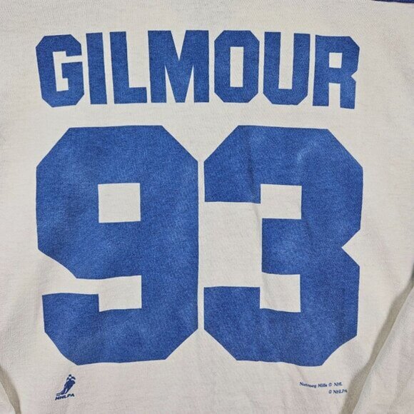 Vintage Toronto Maple Leafs Shirt Doug Gilmour #93 Men's Size XL Long Sleeve NHL - Picture 12 of 16